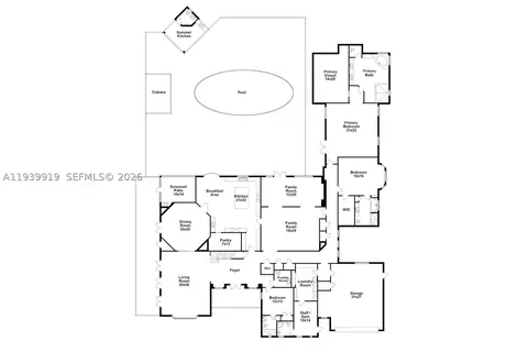 Floorplan - 10001 SW 60th Ct, Pinecrest, FL 33156 photo 1 of 2
