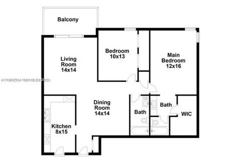 Floorplan - 145 SE 25th Rd #602, Miami, FL 33129 photo 1 of 1