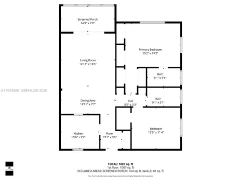 Floorplan - 324 SE 10th St #208, Dania Beach, FL 33004 photo 1 of 1