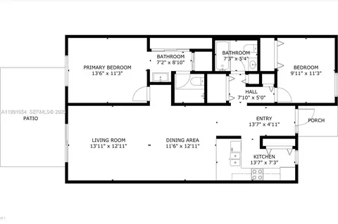 Floorplan - 6723 NW 188th Ter, Hialeah, FL 33015 photo 1 of 1