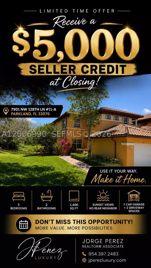 7901 NW 128th Ln #11-A, Parkland, FL 33076