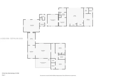 Floorplan - 37 Deer Run, Miami Springs, FL 33166 photo 1 of 1
