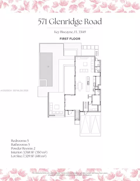 Floorplan - 571 Glenridge Rd, Key Biscayne, FL 33149 photo 1 of 3