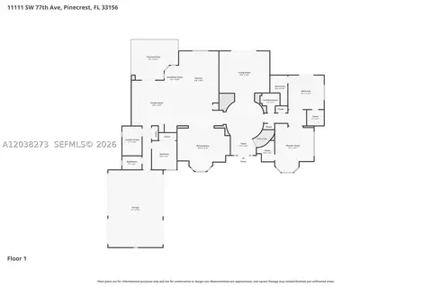 Floorplan - 11111 SW 77th Ave, Pinecrest, FL 33156 photo 2 of 3