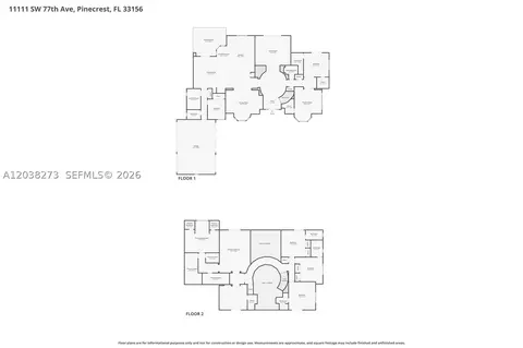 Floorplan - 11111 SW 77th Ave, Pinecrest, FL 33156 photo 1 of 3