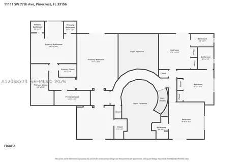 Floorplan - 11111 SW 77th Ave, Pinecrest, FL 33156 photo 3 of 3