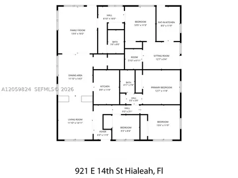 Floorplan - 921 E 14 St, Hialeah, FL 33010 photo 1 of 1