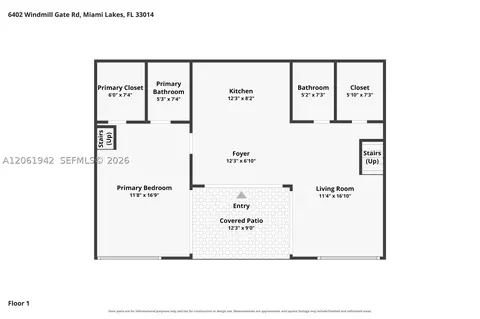 Floorplan - 6402 Windmill Gate Rd, Miami Lakes, FL 33014 photo 2 of 4