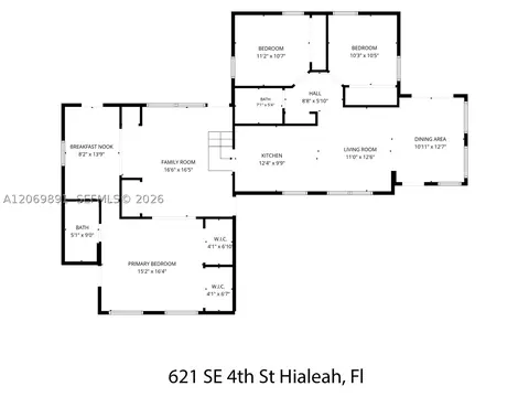 Floorplan - 621 SE 4th St, Hialeah, FL 33010 photo 1 of 1
