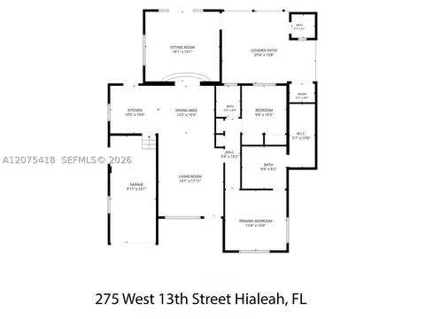 Floorplan - 275 W 13 St, Hialeah, FL 33010 photo 1 of 2