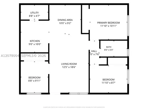 Floorplan - 12840 SW 43rd Dr #176-B, Miami, FL 33175 photo 1 of 1