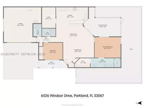 Floorplan - 6526 Windsor Dr, Parkland, FL 33067 photo 1 of 1