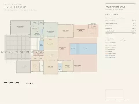 Floorplan - 7425 Howard Dr, Pinecrest, FL 33156 photo 1 of 2