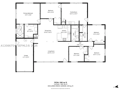 Floorplan - 8253 W 14th Ct, Hialeah, FL 33014 photo 1 of 1