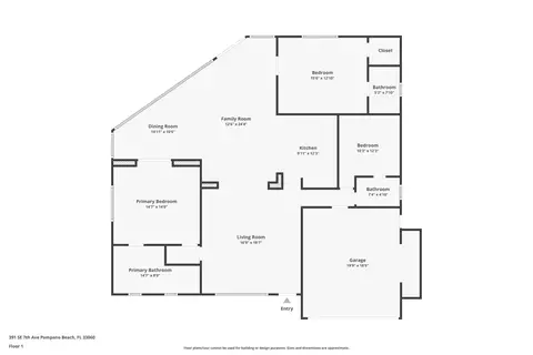 Floorplan - 391 SE 7th Ave, Pompano Beach, FL 33060 photo 1 of 1