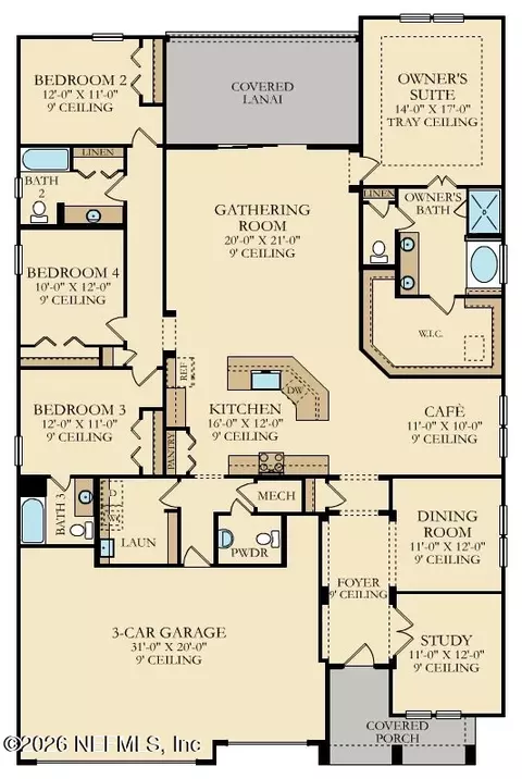 Floorplan - 182 Saint Kitts Loop, Saint Augustine, FL 32092 photo 1 of 1