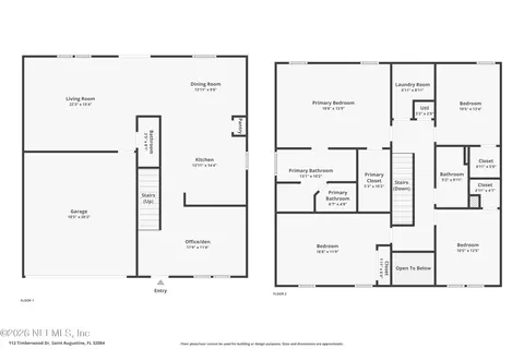 Floorplan - 112 Timberwood Dr, Saint Augustine, FL 32084 photo 4 of 4