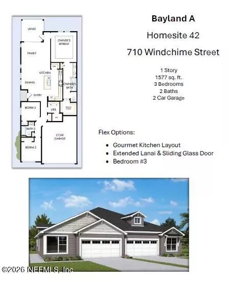 Floorplan - 710 Windchime St, Yulee, FL 32097 photo 1 of 1