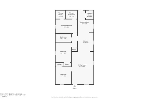 Floorplan - 550 E 63rd St, Jacksonville, FL 32208 photo 1 of 1