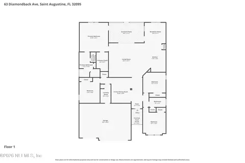 Floorplan - 63 Diamondback Ave, Saint Augustine, FL 32095 photo 1 of 1
