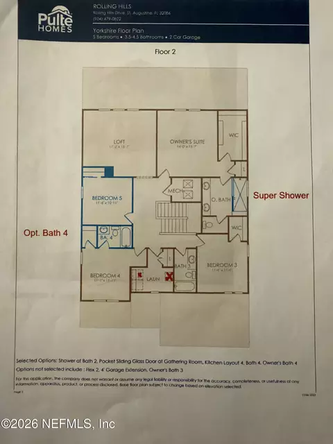 Floorplan - 50 Sandy Palm Trl, Saint Augustine, FL 32086 photo 2 of 2