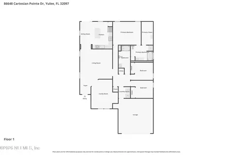 Floorplan - 86648 Cartesian Pointe Dr, Yulee, FL 32097 photo 1 of 1