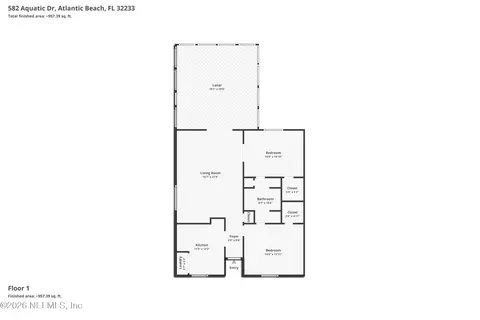 Floorplan - 582 Aquatic Dr, Atlantic Beach, FL 32233 photo 2 of 2