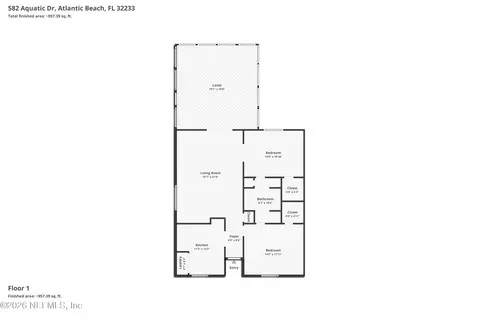 Floorplan - 582 Aquatic Dr, Atlantic Beach, FL 32233 photo 1 of 2