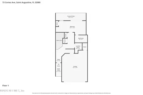 Floorplan - 73 Cortez Ave, Saint Augustine, FL 32080 photo 2 of 4