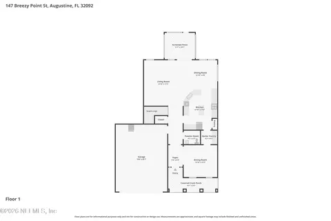 Floorplan - 147 Breezy Pt, Saint Augustine, FL 32092 photo 1 of 1