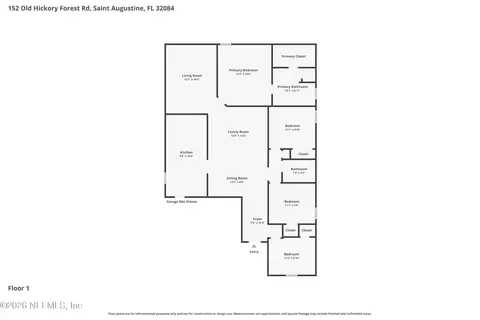 Floorplan - 152 Old Hickory Forest Rd, Saint Augustine, FL 32084 photo 1 of 1