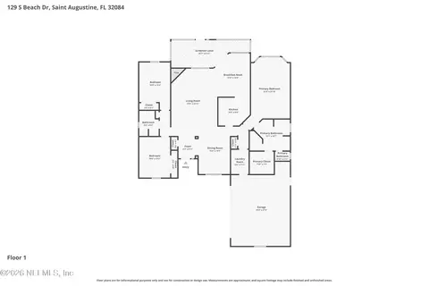 Floorplan - 129 S Beach Dr, Saint Augustine, FL 32084 photo 2 of 2