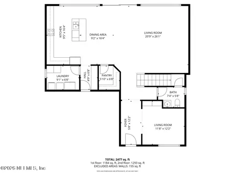 Floorplan - 788 Reflection Cove Rd E, Jacksonville, FL 32218 photo 1 of 3