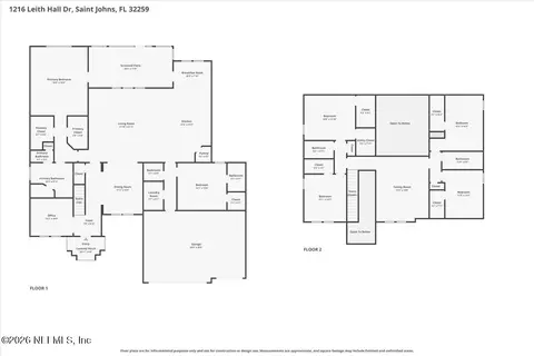 Floorplan - 1216 Leith Hall Dr, Saint Johns, FL 32259 photo 1 of 1