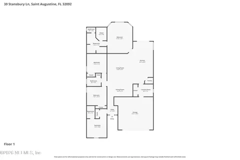 Floorplan - 39 Stansbury Ln, Saint Augustine, FL 32092 photo 1 of 1