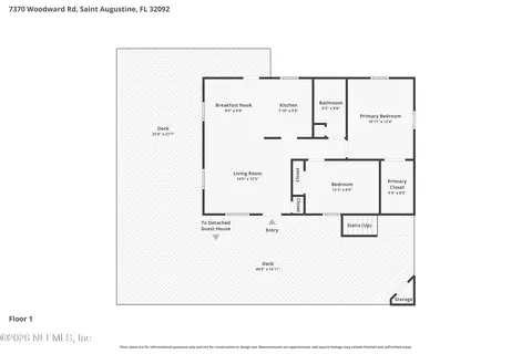 Floorplan - 7370 Woodward Rd, Saint Augustine, FL 32092 photo 1 of 3