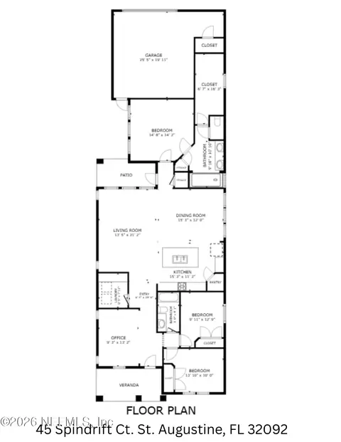 Floorplan - 45 Spindrift Ct, Saint Augustine, FL 32092 photo 1 of 1