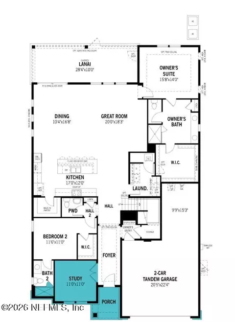 Floorplan - 189 Saddlebunch Ct, Saint Johns, FL 32259 photo 1 of 1