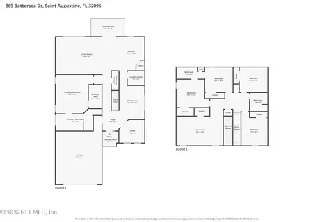 Floorplan - 869 Battersea Dr, Saint Augustine, FL 32095 photo 1 of 1