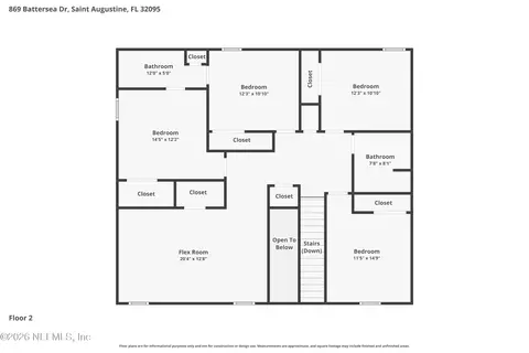 Floorplan - 869 Battersea Dr, Saint Augustine, FL 32095 photo 1 of 1