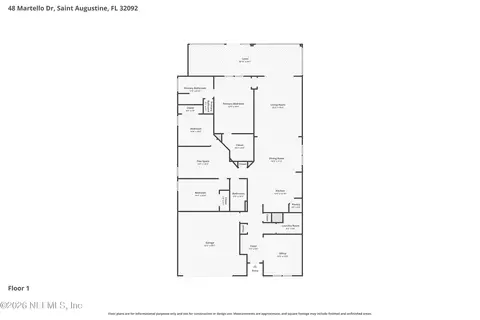Floorplan - 48 Martello Dr, Saint Augustine, FL 32092 photo 1 of 1