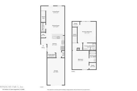 Floorplan - 119 Talulla Trl, Saint Augustine, FL 32095 photo 2 of 4