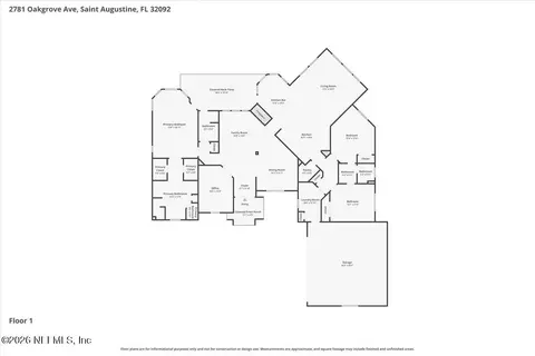 Floorplan - 2781 Oakgrove Ave, Saint Augustine, FL 32092 photo 2 of 3