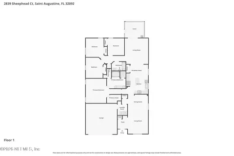 Floorplan - 2839 Sheephead Ct, Saint Augustine, FL 32092 photo 1 of 1