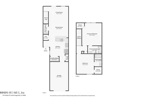 Floorplan - 426 Talulla Trl, Saint Augustine, FL 32095 photo 1 of 1