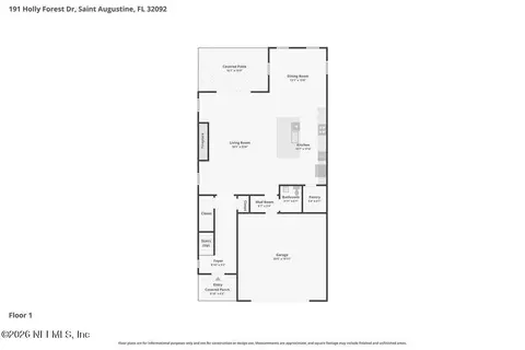 Floorplan - 191 Holly Forest Dr, Saint Augustine, FL 32092 photo 4 of 5