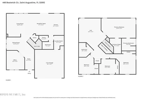 Floorplan - 448 Bostwick Cir, Saint Augustine, FL 32092 photo 1 of 3