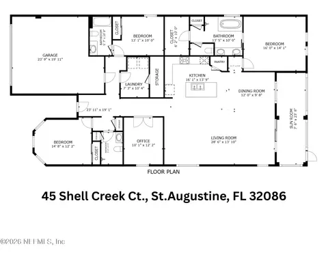 Floorplan - 45 Shell Creek Ct, Saint Augustine, FL 32086 photo 1 of 1