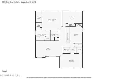 Floorplan - 1493 Greyfield Dr, Saint Augustine, FL 32092 photo 3 of 3