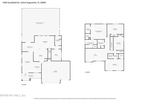 Floorplan - 1493 Greyfield Dr, Saint Augustine, FL 32092 photo 1 of 3